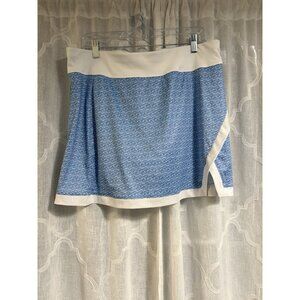Pro Tour Women’s Golf Skirt Size Xl Blue Pattern With White Athletic Skirt